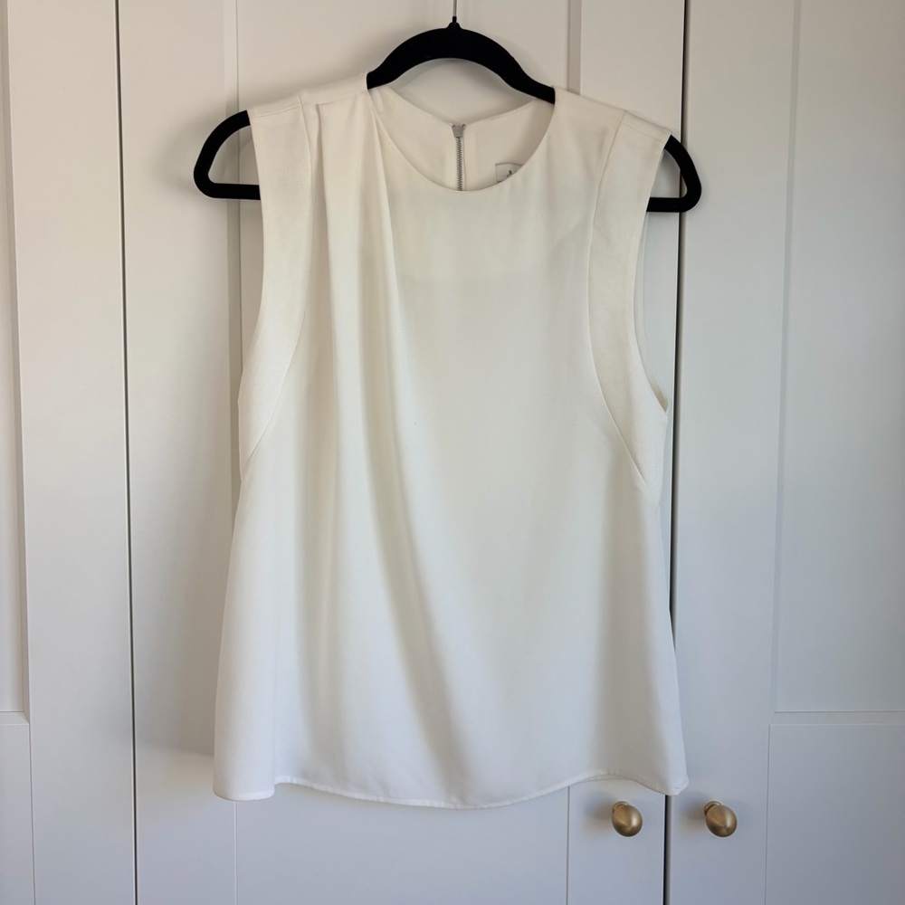 Sandro Off White Sleeveless Blouse | 2
